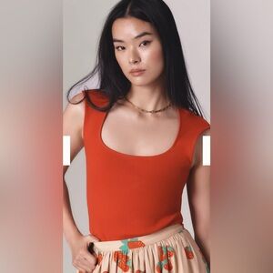 Anthropologie Maeve Square Neck  Sleeveless Top Size XS